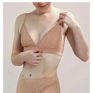 Nude Barre Mesh Bralette 8AM Size Large New